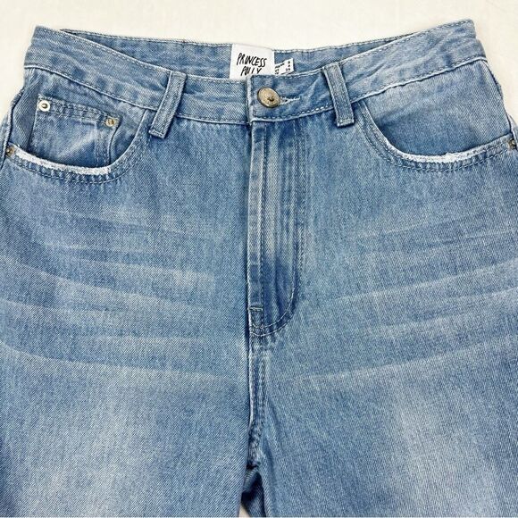 Princess Polly Light Vintage Wash High Rise Straight Leg Jeans Women’s Size 4 - Picture 3 of 12